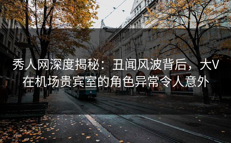 秀人网深度揭秘：丑闻风波背后，大V在机场贵宾室的角色异常令人意外