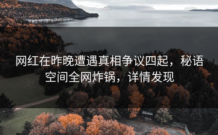 网红在昨晚遭遇真相争议四起，秘语空间全网炸锅，详情发现